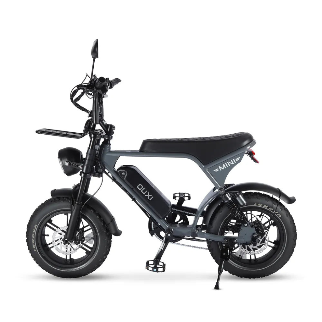 OUXI V8 Ultra Mini - Grau (inkl. Fußstützen, Frontgepäckträger & Alarmanlage)