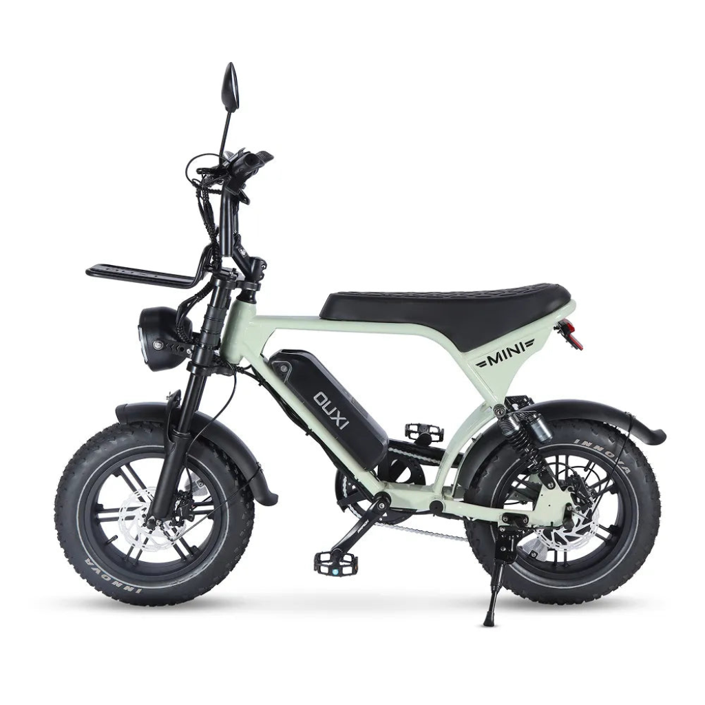 OUXI V8 Ultra Mini - Grün (inkl. Fußstützen, Frontgepäckträger & Alarmanlage)