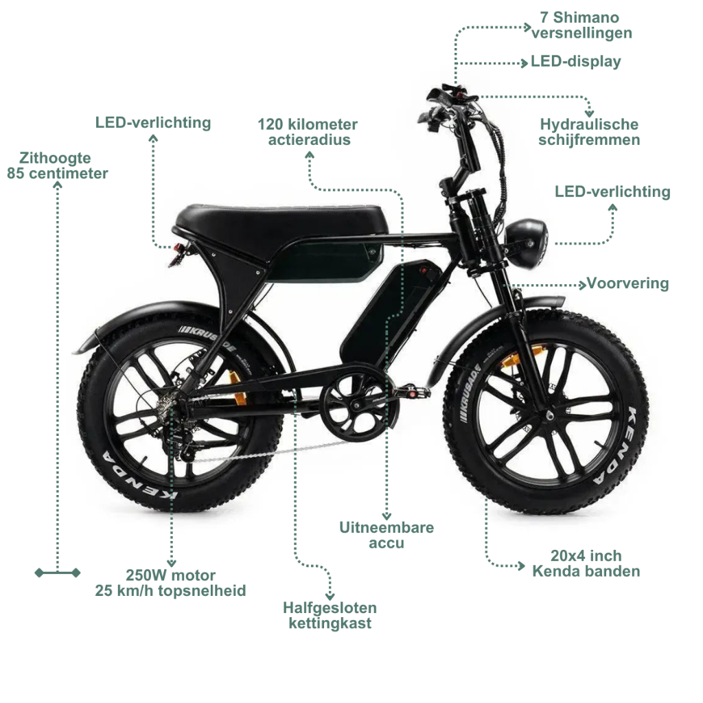OUXI V8 Max (Doppelbatterie, inkl. Rücksitzbank &amp; Alarmanlage)