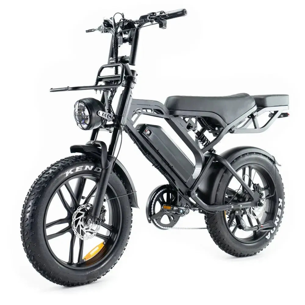 QMWHEEL V20 Pro - Schwarz (inkl. Rücksitz, Frontgepäckträger &amp; Alarmanlage)